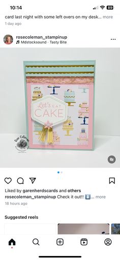 an image of a cake card on twitter