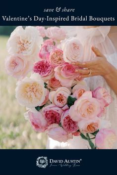 the cover of valentine's day - inspired bridal bouquets