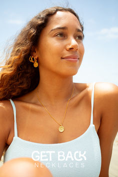 our 'Summer State of Mind' necklace living out her dreams in the sun, in the ocean, and everywhere in between ☀️ Mind Set, In The Ocean, State Of Mind, Get Back, Necklace Designs, Sunny Days