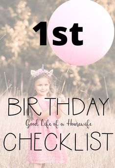 Checklist For First Birthday Party, 1st Birthday Party List Checklist, First Birthday Planning Checklist, First Birthday Party Checklist Baby, Birthday Party Checklist 1st, First Birthday Checklist, Planning First Birthday Party Checklist, Birthday Planning Checklist, 1st Birthday Traditions To Start