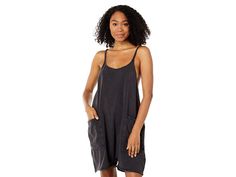 FP Movement Hot Shot Romper - Women's Jumpsuit & Rompers One Piece : Black : Make a vibrant impression wearing the FP Movement Hot Shot Romper sets rad vibes around. Free People Movement is now FP Movement . FP Movement athletic wear provides the same blend of performance and style that set your workout look apart. Relaxed fit. Spaghetti straps. Dropped crotch and armholes. Broad patch pocket on the thighs. Racerback design on the romper. Pull-on construction. 100% cotton. Machine wash, tumble d Casual Summer Activewear With Adjustable Straps, Casual Activewear With Adjustable Straps, Casual Activewear With Adjustable Straps For Workout, Casual Workout Activewear With Adjustable Straps, Women's Jumpsuit, One Piece Black, Rompers Womens Jumpsuit, Hot Shots, Free People Movement