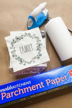 the items needed to make this diy paper wreath