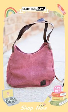 Canvas Hobo Bag Large Capacity Hobo Canvas Bag For Everyday Use, Everyday Use Large Capacity Hobo Canvas Bag, Everyday Large Capacity Hobo Canvas Bag, Burgundy Large Capacity Bag For Shopping, Casual Burgundy Rectangular Shoulder Bag, Canvas Hobo Bag For Shopping, Canvas Hobo Shoulder Bag For Shopping, Everyday Large Capacity Pink Hobo Bag, Everyday Pink Large Capacity Hobo Bag