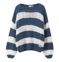 45700617601277|45700617634045|45700617699581|45700617797885 Best Fall Sweaters, Chunky Striped Sweater, Shops To Buy Clothes, Stripy Jumpers, School Clothes Ideas, Aesthetic Jumpers, Preppy Jumper, Fall Sweater Outfits, Navy Clothes