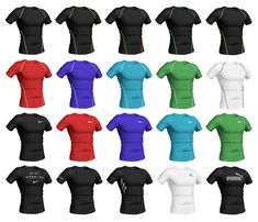 an image of men's t - shirts with different colors and sizes on them