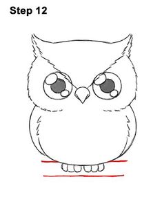 how to draw an owl step by step with pictures for kids and beginners drawing