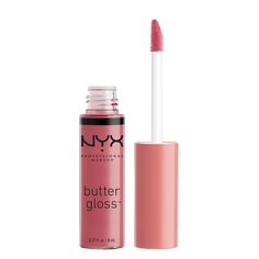 NYX Professional Makeup Butter Lip Gloss Angel Food Cake 0.27floz Nyx Gloss, Butter Lip Gloss, Makeup Names, Nyx Butter, Nyx Butter Gloss, Butter Gloss, Glossier Lip Gloss, Best Lip Gloss, Shiny Lips