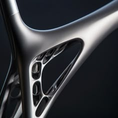 the front end of a bicycle with black background