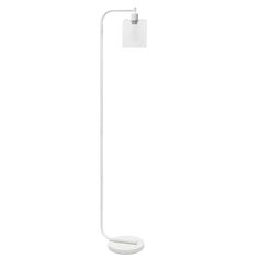 a white floor lamp on a white background