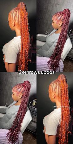 Neat Cornrows, Hair Braid Designs, Hairstyle Examples, Pretty Braids, Beautiful Black Hair, Hairstyle Names, Quick Natural Hair Styles