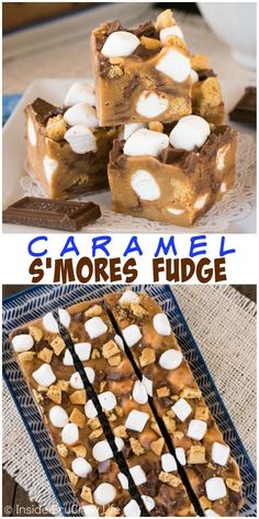 caramel s'mores fudge is an easy dessert recipe