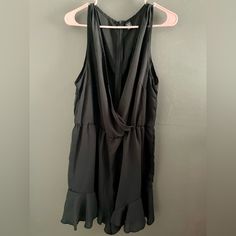 Shein Curve Line- Nice Light Material Zippered Back Never Worn Size 1xl Which Is Like Size 14-16 Smoke Free Home Casual Black Jumpsuits And Rompers With Ruffles, Casual Black Jumpsuit With Ruffles, Black V-neck Jumpsuit With Ruffles, Black V-neck Jumpsuits And Rompers With Ruffles, Sleeveless Black Jumpsuit With Ruffles, Sleeveless Black Ruffled Jumpsuits And Rompers, Black Sleeveless Ruffled Jumpsuit, Sleeveless Black Ruffled Jumpsuit, Black Ruffled Jumpsuit For Night Out