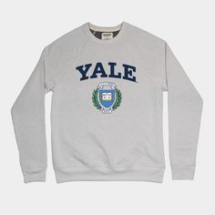 There's nothing more timeless than an Ivy League collegiate seal crewneck.