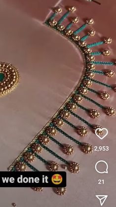 Border Highlight Aari Work, Arya Work, Saree Function, Designer Tassels, Aari Design, Sugar Beads, Cotton Blouse Design, Blouse Designs Catalogue, New Embroidery Designs