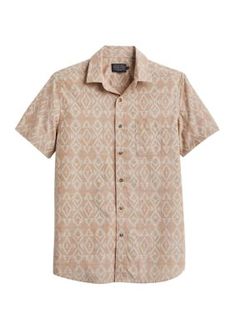 Donning a tribal pattern, this chambray shirt from Pendleton elevates your wardrobe. | Pendleton Men's Short Sleeve Deacon Chambray Shirt, X-Large Casual Ikat Print Patterned Top, Casual Short Sleeve Top With Ikat Print, Pendleton Mens, Chambray Shirt, Men Short Sleeve, Chambray, Mens Short, Shirt Designs, Mens Outfits