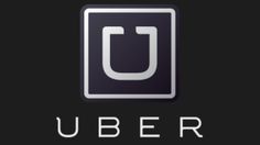 the uber logo on a black background