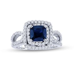 This elegant sapphire and diamond halo ring has a 1.65ct 6.5mm Cushion cut center sapphire and is surrounded by two rows of diamonds for a 3/4cttw. This ring is available in 14k white gold.~This style is handcrafted and requires 5 days for the jeweler to complete prior to shipping.~ White Sapphire Earrings, Silver Bridal Earrings, Pink Morganite Engagement Ring, Frame Ring, Crystal Bridal Earrings, Bridal Earrings Drop, Double Frame, Diamond Frame, Diamond Halo Ring