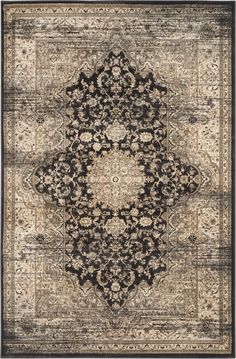 Safavieh Vintage VTG574F Black/Ivory Area Rug main image Turkish Design, Old World Style, Beige Carpet, Ivory Area Rug, Transitional Area Rugs, Black Rug, Ivory Rug, Vintage Area Rugs, Carpet Runner