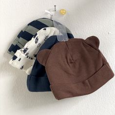 New With Tag 0-6 Months 4 Pack Hats Month Colors, Kids Accessories, Blue Brown, 6 Months, Kids Shop, Accessories Hats, Color Blue