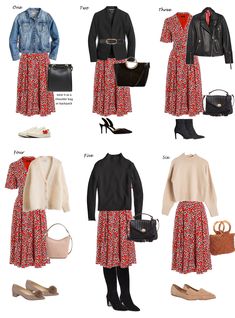 Ways To Wear A Dress, Fashion Capsule Wardrobe, Capsule Outfits, Fashion Capsule, Modest Clothing, Modest Outfits