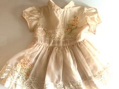 This is a real vintage Nanette brand toddler dress. It's in amazing vintage condition and has beautiful detailing. There is no size indicated, so please note the measurements if it is meant for wear. It is a light peach color.  10" waist 8" neck 8.5" across shoulders 14.5" neck to hem Light Peach Color, Dress Fancy, Dress Doll, Dress Spring, Real Vintage, Easter Dress, Light Peach, Peach Color, Spring Dress