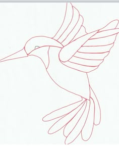 a drawing of a hummingbird flying in the sky