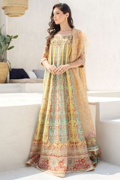 Lemon And Celadon Printed Cotton Net Peshwas With Printed Organza Dupa – Sania Maskatiya International Yellow Anarkali Set With Printed Motifs For Festivals, Yellow Printed Motifs Anarkali Set For Festivals, Yellow Anarkali Set With Traditional Drape And Printed Motifs, Yellow Salwar Kameez With Printed Motifs, Yellow Chanderi Traditional Wear With Printed Motifs, Yellow Chanderi Lawn Suit With Printed Motifs, Yellow Anarkali Lawn Suit With Traditional Drape, Anarkali Style Yellow Lawn Suit With Traditional Drape, Yellow Anarkali Set With Gota Work In Mulmul