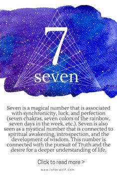 the seven zodiac signs in blue and purple watercolor with text that reads seven, seven