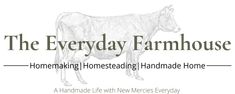 the everyday farmhousehouse logo with an image of a cow on it's back