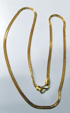 22 K solid gold chain necklace. Length-19 inches ( we can adjust length) , width-7 MM, weight-16 grams, material-22 k solid gold. Traditional Gold Box Chain Necklace, Gold Box Chain Necklace For Wedding, Traditional Gold Chain Necklace With Adjustable Chain, Traditional Gold Chain Necklace For Formal Occasions, 22k Gold Figaro Chain Necklace, Gold Long Temple Necklace For Formal Occasions, Formal Gold Long Temple Necklace, Traditional Gold Link Chain Necklace, Gold Handmade Necklace