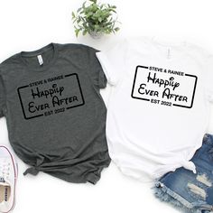 Happily Ever After Couples Park Shirts, Matching Shirts, Park Honeymoon Shirts, Minnie shirt, Mickey Shirt, Matching Disney Shirts Disney Newlywed Shirt, Couples Disney Shirts, Disney Cricut, Disney Clothing, Married Shirt