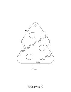 a drawing of a christmas tree on a white background with the words westwing above it