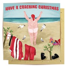 Australian hristmas Cards Have a Cracking Xmas by La La Land Aussie Christmas Wallpaper, Australian Xmas Cards, Funny Christmas Card With Dog, Aussie Christmas Cards Handmade, Funny Family Christmas Cards Beach, Engagement Anniversary Card, Gift Stores, Aussie Christmas, Australian Christmas