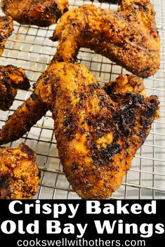 fried chicken wings on a cooling rack ready to be cooked in the oven or grill