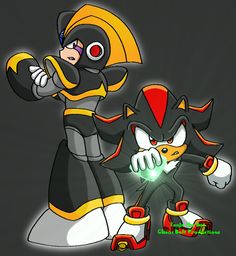 an image of sonic the hedgehog and shadow the cat