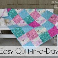 an easy quilt - in - a - day book cover with a bench and teddy bears