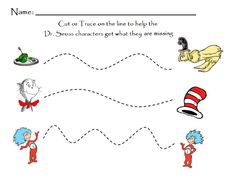 the cat in the hat worksheet for children