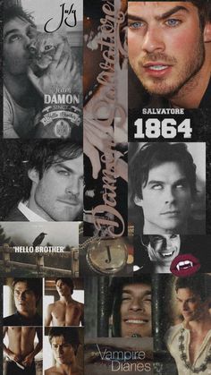 an advertisement for the vampire series, with many pictures and words on it's side