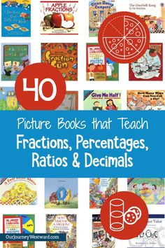 children's books that teach fractions, percentages and decimals with the title 10 picture books that teach fractions, percentages, percentages