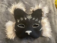 Commissions and remakes Handmade Black Masks And Prosthetics For Costume, Masquerade Mask With Whiskers, Handmade Black Masquerade Mask For Halloween, Handmade Black Masks And Prosthetics, Handmade Black Masks For Costume Party, Dragon Puppet, Costume Masks, Costume Mask, The Mask