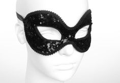 Sequined Shimmering Black Masquerade Mask   Venetian by SOFFITTA, $30.00 Carnival Evening Masquerade Eye Mask, Halloween Evening Masquerade Mask, Black Venetian Masquerade Mask For Party, Black Venetian Masks For Party, Black Venetian Masks And Prosthetics For Party, Black Party Mask Costume Accessory, Venetian Black Masks And Prosthetics For Party, Venetian Black Masks For Party, Carnival Evening Eye Mask