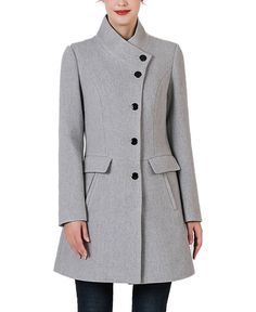 in stock Oversized Jacket, Ex Boyfriend, Wool Coat, Stand Collar, Wool Blend, Buy Online, Wool, Collar, Grey