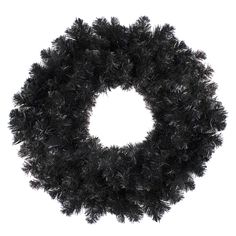 a black wreath on a white background