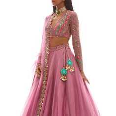 Western Ghagra, Rainbow Lehenga, Indian Cocktail Dress, Function Dress, Vani Vats, Cotton Stripe Dresses, Bollywood Dress