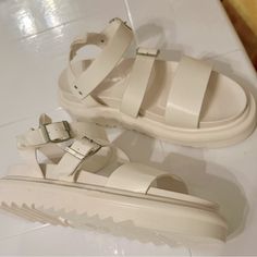 Size 40. I Wear 8.5 And They Fit Me. Chunky Gladiator Sandals, Public Desire Shoes, Public Desire, Dolls Kill, Gladiator Sandals, Color White, Women Shoes, Dolls, Sandals