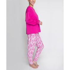 Can't wait to get home so you can get into your pajamas? We got you. Our super soft and comfy women's pajamas are made for those of us who prefer loungewear to actual clothes. Our women's sleepwear is ready for catching some zzz's or catching up on your favorite series. This pajama set features a winter classic Hanes print knitted rib top and joggers pants . Incredible Comfort! Designed using non-irritating knitted fabric, these feel sensationally soft on the skin and make the perfect loungewear Super Soft Comfortable Sleepwear For Bedtime, Comfortable Pink Sleepwear For Lounging, Comfortable Pink Lounging Sleepwear, Super Soft Comfortable Sleepwear For Pajama Party, Comfortable Super Soft Sleepwear For Pajama Party, Super Soft Comfy Sleepwear For Relaxation, Comfy Super Soft Sleepwear For Relaxation, Super Soft Pink Sleepwear For Loungewear, Super Soft Casual Sleepwear For Sleepovers