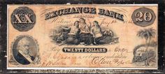 an old bank note with two men and one woman sitting on the back of it