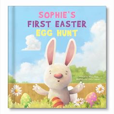 the book cover for johnny's surprise easter egg hunt with an image of a bunny