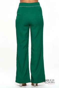 Introducing the Maddie Embellished Pants, a captivating fusion of grace and style that redefines sophistication. These pants boast a sleek and modern straight cut with a subtle flare at the bottom, effortlessly complementing your silhouette while exuding an air of understated elegance. Available in a striking emerald green or a classic black option, the Maddie pants offer versatility without compromising on luxury. The embellished waistline is the epitome of refined detail, featuring exquisite c Emerald Pants, Embellished Pants, Understated Elegance, Affordable Luxury, Straight Cut, Emerald Green, Classic Black, Online Boutique, Sleek