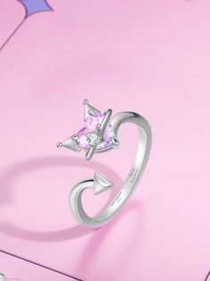 This price is for a ring and a free gift box only, others are not included. Kuromi Ring, Kuromi Items, Kuromi Jewelry, Kuromi Purple, Cute Promise Rings, Bday List, Toshiro Hitsugaya, Kitty Items, Anime Bleach